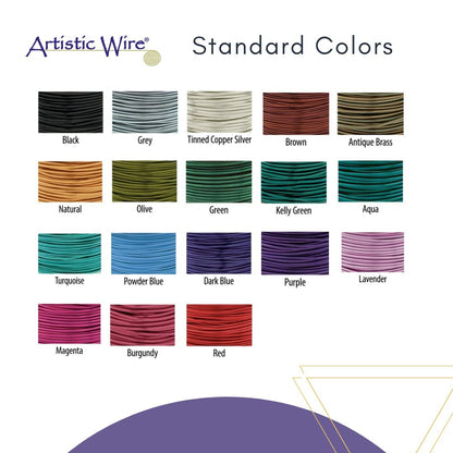 Artistic Wire Colored Copper Wire Spool - Dead Soft Tarnish Resistant 18 20 22 24 26 28 30 32 34 Gauge Wrapping Beading Bendable Craft Wire, Jewelry Making Supplies, Floral Crafting Wire