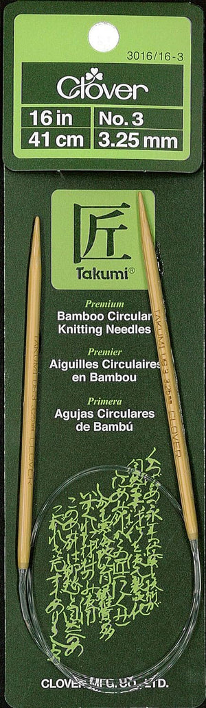 Clover Takumi Bamboo Circular Knitting Needle 36-Inch Size 3