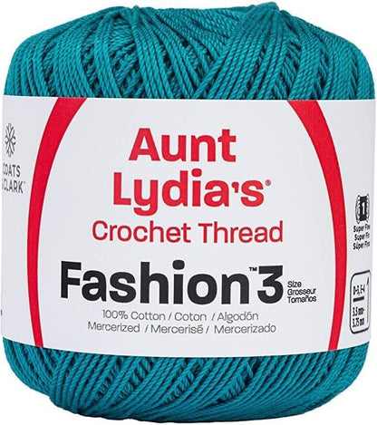Aunt Lydia Fashion Yarn, 3 Pack, Warm Teal 3 Count