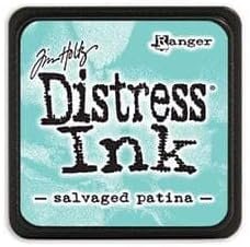 Mini Distress Ink Pads- Bundle of 8 Tim Holtz Saltwater Taffy, Speckled Egg, Crackling Campfire, Rustic Wilderness, Kitsch Flamingo, Salvaged Patina, Prize Ribbon, Villainous Potion Tim Holtz Ranger