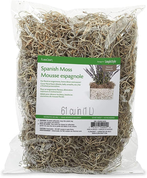 FloraCraft Spanish Moss 4 Ounce (2L) Natural