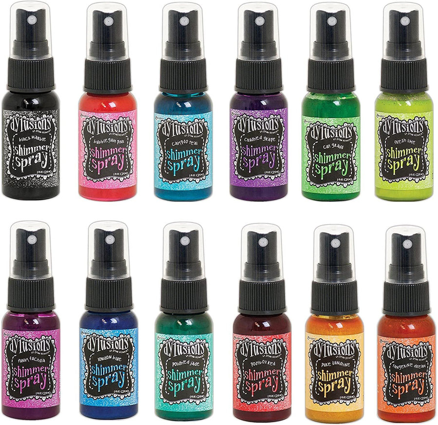 Ranger Dylusions Shimmer Spray Bundle - 12 Bottles, 1 fl oz