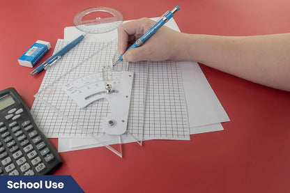 Pacific Arc Adjustable 8 Inch Triangle Plain Edge for Drafting, Architect, Engineer