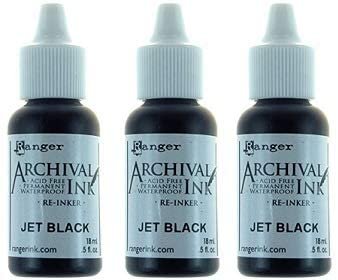 Ranger ARR5-30799 Reinker Archival, Jet Black (3-(Pack))