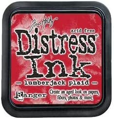 Bundle- Ranger Ink - Tim Holtz - Lumberjack Plaid - Distress Oxide Ink Pad & Distress Ink Pad Set - October 2022