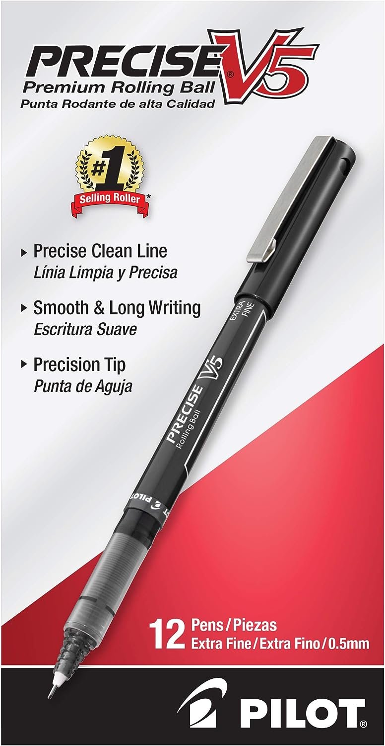 PILOT Precise V5 Stick Liquid Ink Rolling Ball Stick Pens