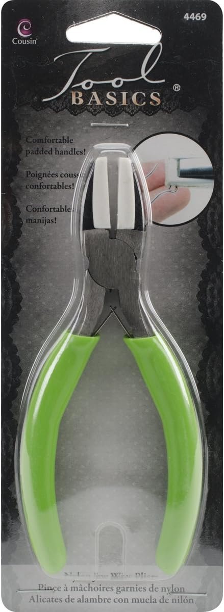 4469 Cousin Nylon Jaw Craft and Jewelry Pliers Green 5 1/2" 1