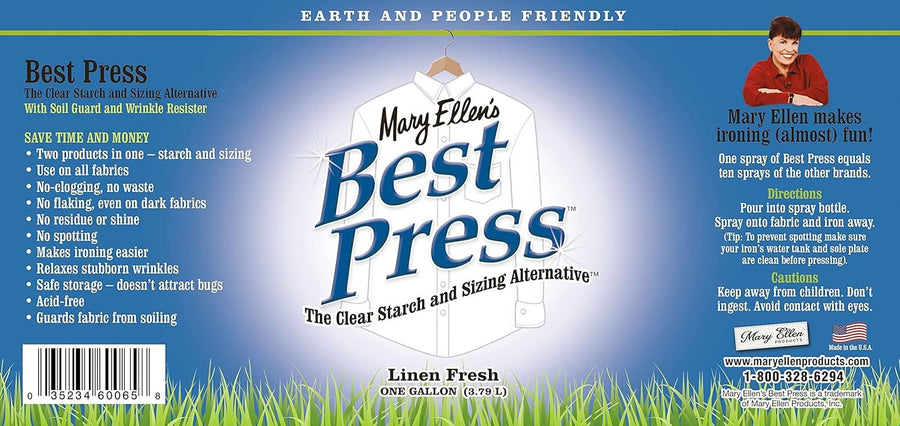 Mary Ellen Products Best Press Refills 1 Gallon-Linen Fresh, 128 Fl Oz (Pack of 1)