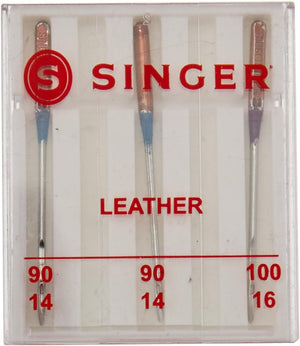 Leather Machine Needles- Size 90/14 (2x) and Size 100/16 (1x)