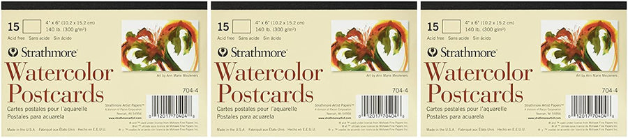 Strathmore Watercolor Postcards, 3 Pads