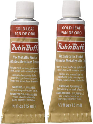 Rub 'n Buff The Original Wax Metallic Finish (Gold Leaf) 2 pcs sku# 1835744MA