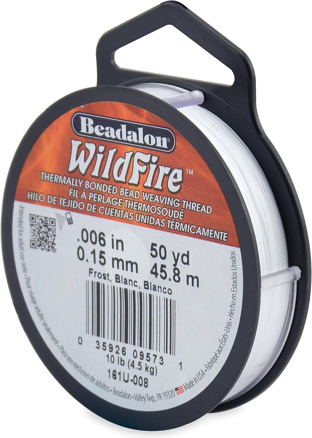 Wildfire Stringing Thread .006inX50yd-Frost