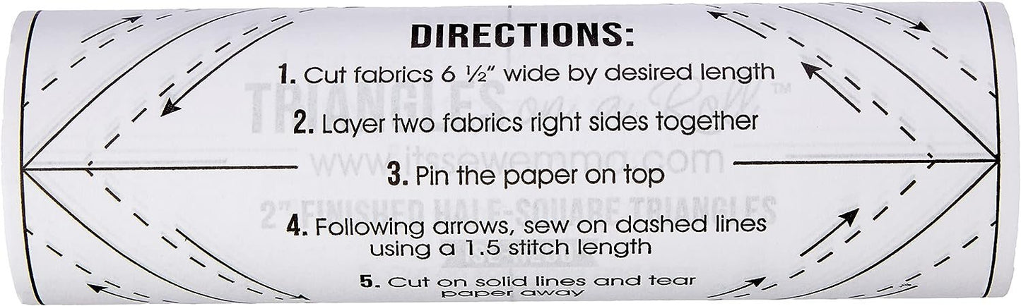 Triangles On A Roll Half Square, 2" (H200)