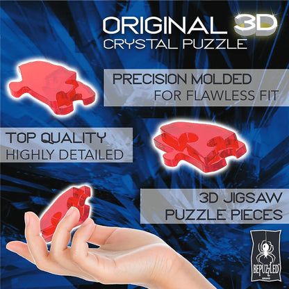 BePuzzled | Triceratops with Baby Deluxe Original 3D Crystal Puzzle, Ages 12 and Up