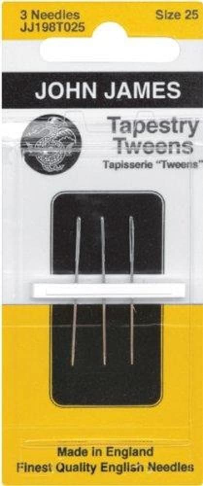 Colonial Needle Tapestry Tweens Hand Needles, Size 25, 3-Pack