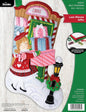 Bucilla Felt Applique 18" Stocking Making Kit, Last Minute Gifts, Perfect for DIY Arts and Crafts, 89557E