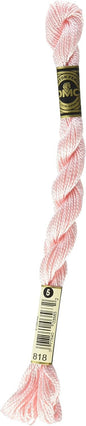 DMC 115 5-818 Pearl Cotton Thread, Baby Pink, Size 5