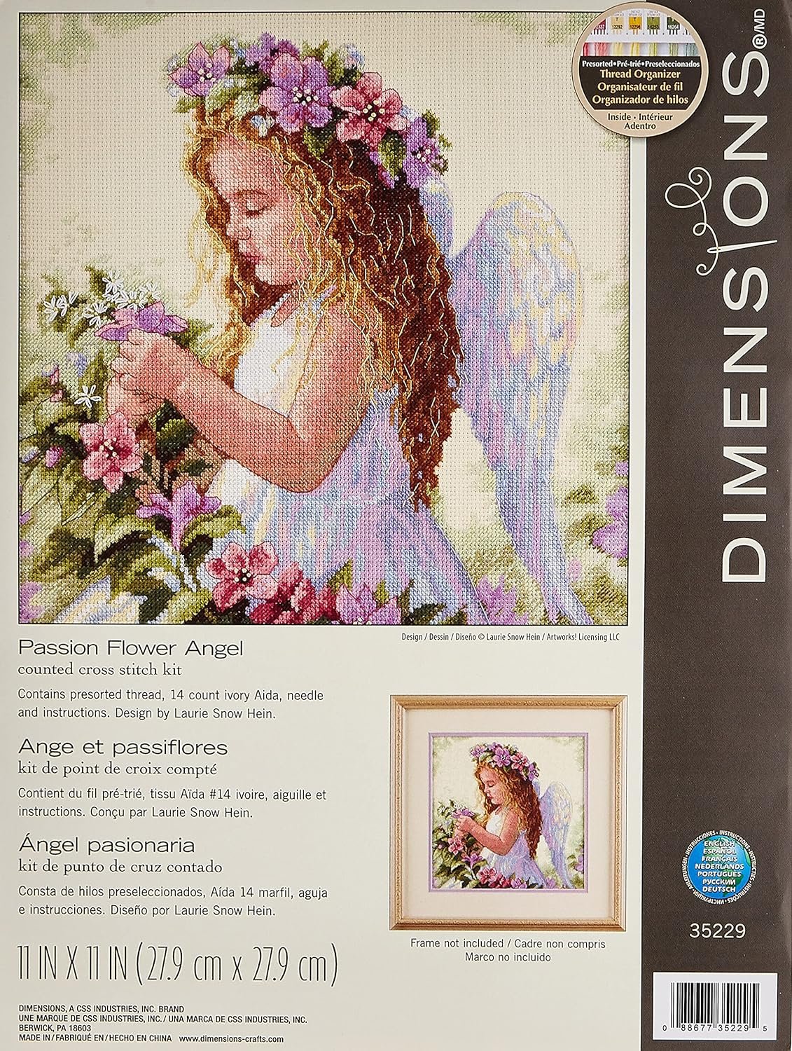Dimensions 'Butterfly Profusion' Counted Cross Stitch Kit, 14 Count Aida, 11" x 11"