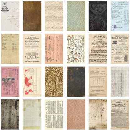 Tim Holtz Backdrops 2021 Set - Backdrops Volume #1 and Volume #2 - 6x10 Decorative Papers