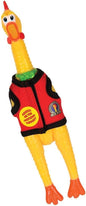 Archie McPhee Multicolor Rubber Emotional Support Chicken Play Figure - 13 Inch, No Assembly Required