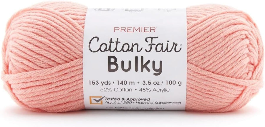 Premier Cotton Fair Bulky, Cotton Acrylic Blend, Bulky Weight 2081-03 Daffodil