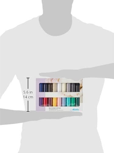 Mettler Silk Finish Cotton Thread Set | Assorted 18 Pcs, Colors May Vary, Piece