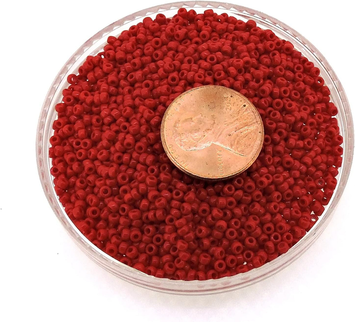Maroon Red Opaque Miyuki Japanese round rocailles glass seed beads 11/0 Approximately 24 gram 5 inch tube