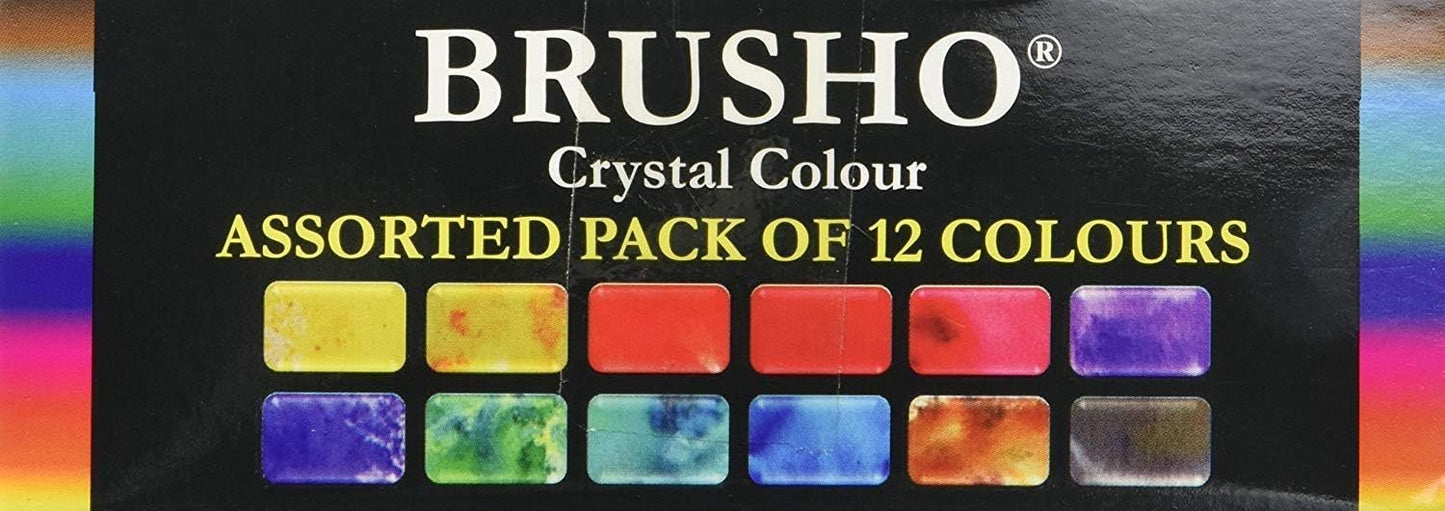 Brusho by Colourcraft 12 Color Brusho Crystal Colour Set, 0.5 Ounce (Pack of 12)