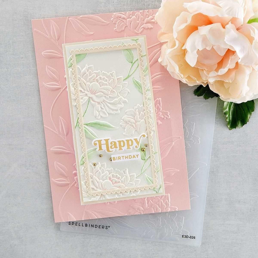 SPELLBINDERS PAPERCRAFTS, INC 3D Embossing Folder Beau Bloom, Opaque