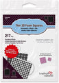 Scrapbook Adhesives by 3L Permanent Thin Pre-Cut 3D Foam Squares, Mixed Variety, 217/pk, Black (1617),01617