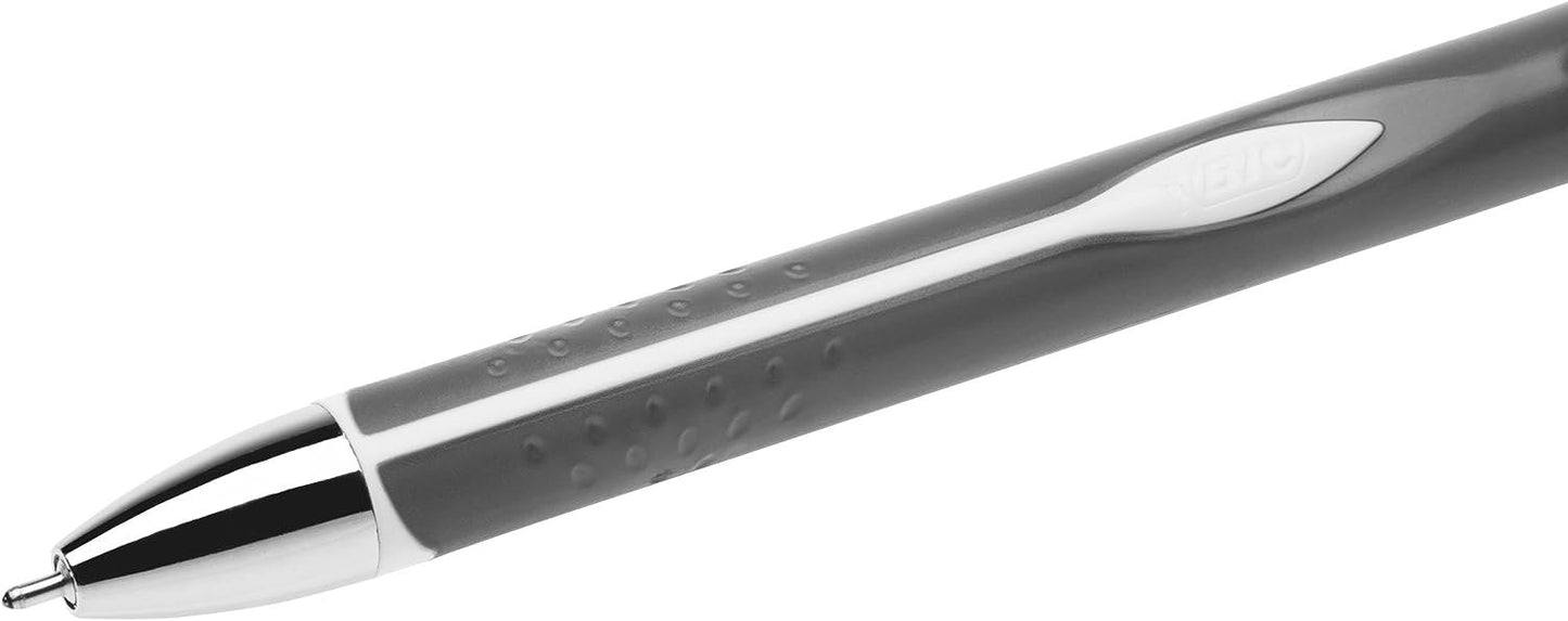 BIC Glide Exact Retractable Ball Point Pen, Fine Point (0.7 mm), Black, Precise Lines For Clean Writing