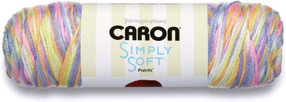 Caron Simply Soft Paints Yarn (4) Medium Worsted Gauge 100% Acrylic - 5 oz - Paints Rose Garden - Machine Wash & Dry