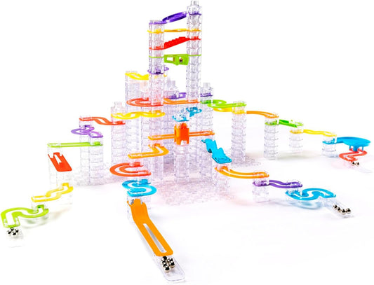 Fat Brain Toys Trestle Tracks Pro - 274-Piece Modular Marble Run, STEAM Toy, Ages 8+