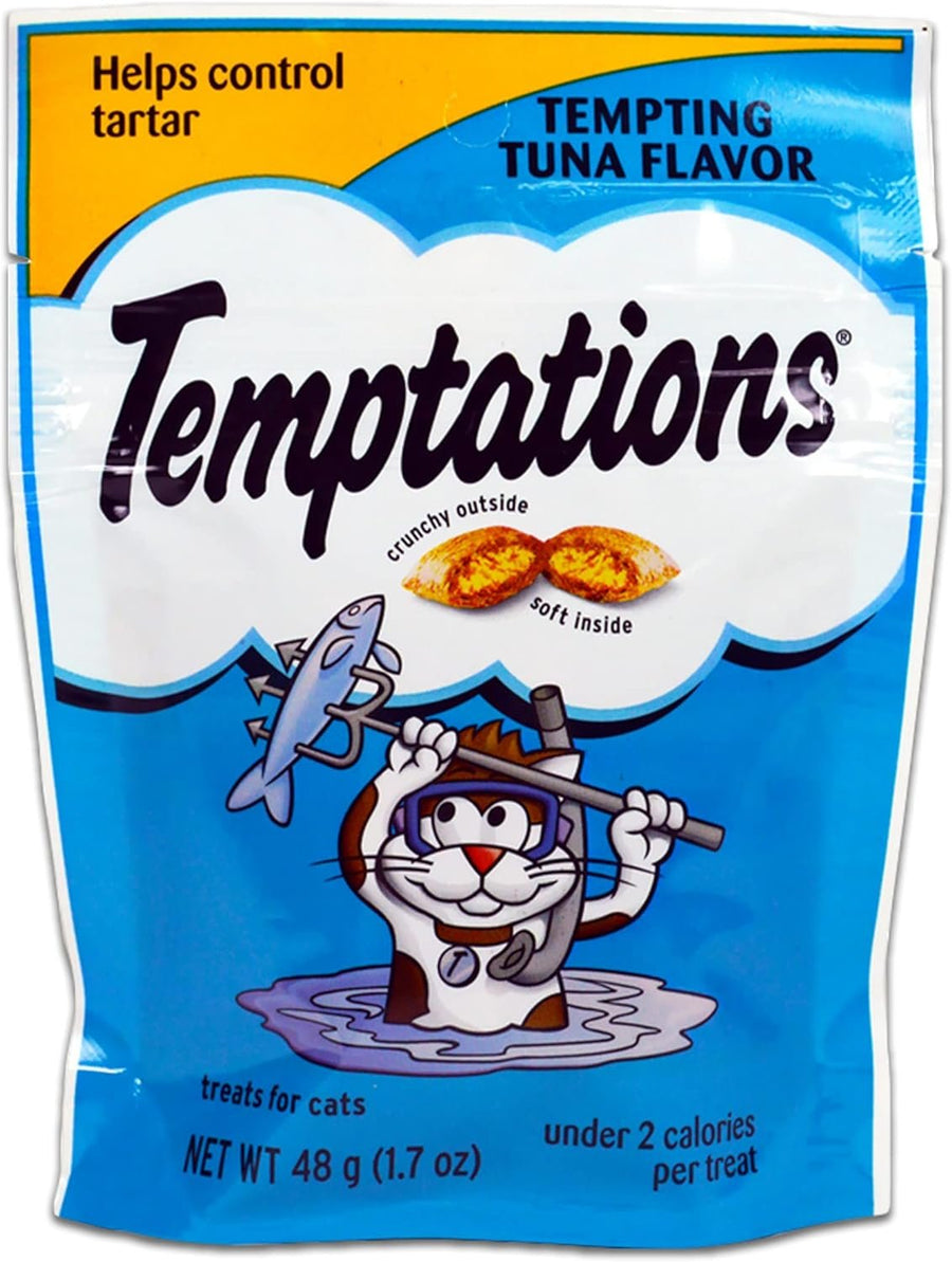 Temptations Whiskas Cat Treats Variety Pack -- 3 Temptations Cat Snack Treat Bags | Temptations Cat Treats Chicken, Dairy, and Tuna (1.7oz)