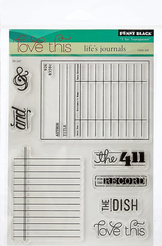 Penny Black 138484 Clear Stamps, Life's Journals 5 by 6.5-Inch