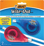BIC Wite-Out Brand EZ Correct Correction Tape, 39.3 Feet, 2-Count Pack of white Correction Tape, Fast, Clean and Easy to Use Tear-Resistant Tape Office or School Supplies