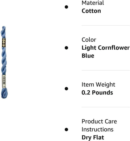 DMC 115 3-794 Pearl Cotton Thread, Light Cornflower Blue