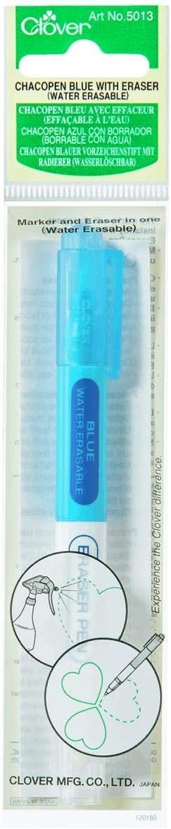 Clover 5013 Chacopen Water Soluble Blue with Eraser