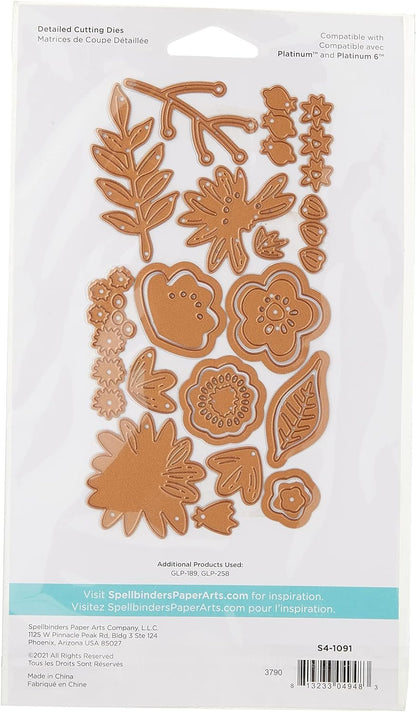 Spellbinders Etched Dies, Simply Perfect Layered Blooms