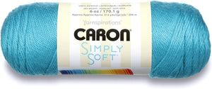 Caron Simply Soft Brites Yarn, 6 oz, Blue Mint, 1 Ball