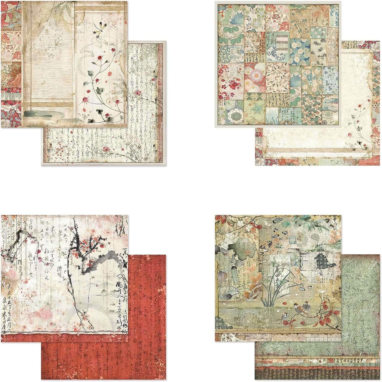 STAMPERIA INTERNATIONAL, KFT Paper PAD 8X8 10PK Oriental G, 20.3 x 20.3 (8" x 8"), Multicoloured