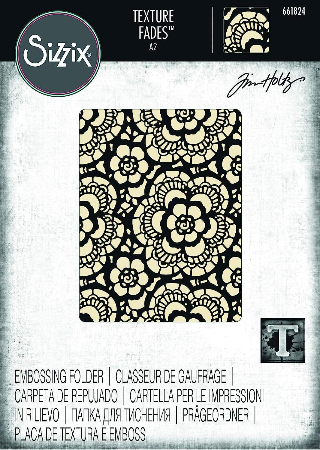 Sizzix, Multi Color, Embossing Folder 661824, Lace, One Size