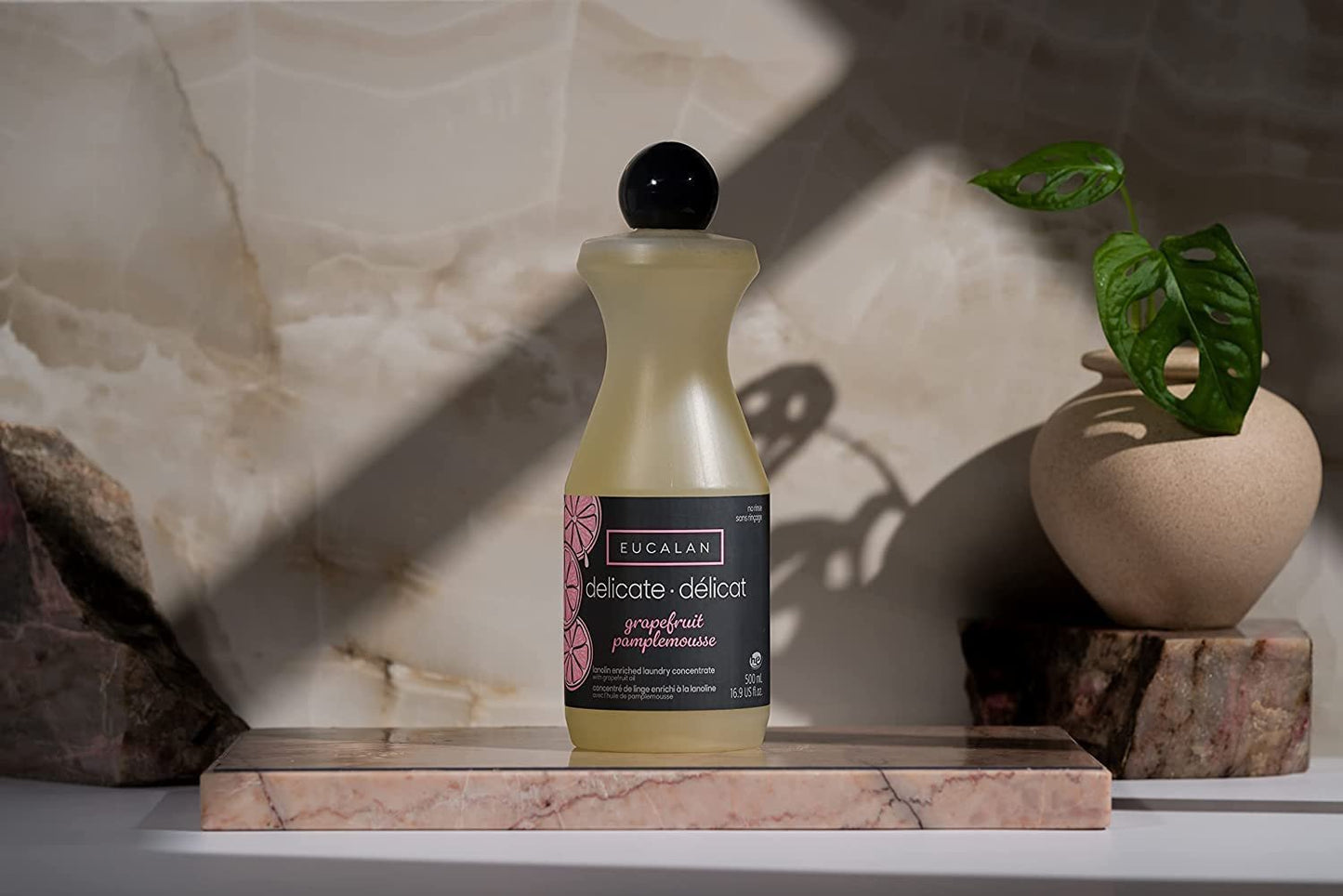 Eucalan Delicate Wash Grapefruit Concentrate - Eucalan No Rinse Delicate Wash Detergent - Delicate Laundry Wash for Fine Fabrics, & Lilazoo Laundry Brush - Delicates Soaps Fabric Wash - Grapefruit Scented