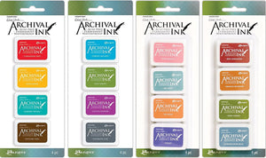 Wendy Vecchi Mini Archival Ink Pads Sets #1 - #4 - Four Item Bundle