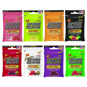 Jelly Belly Sport Beans and Extreme Energy Sport Beans Variety Pack (8 Various Flavors) - Caffeine Candy for Hiking Snacks, Cyclist Energy Chews, and Energy Gummies for Runners