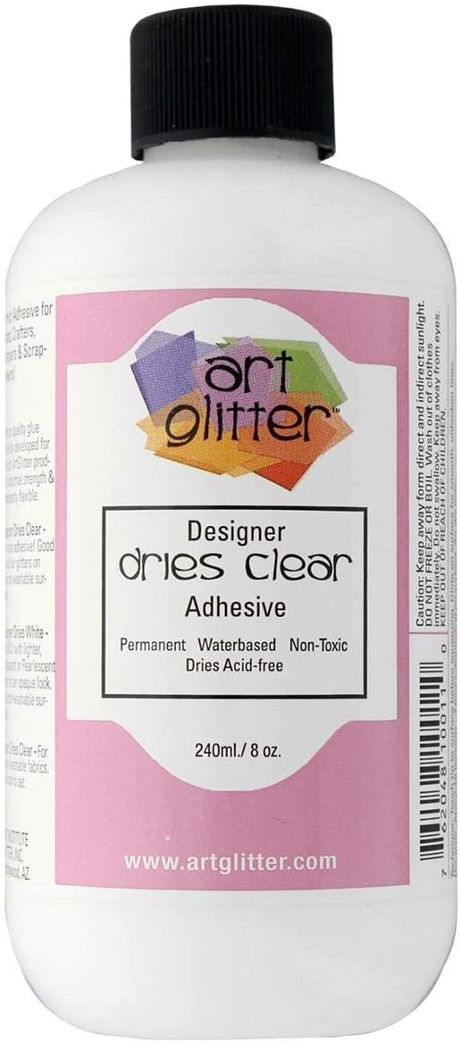 Art Institute Glitter 4336846143 Dries Clear Adhesive Glue 8 Ounce (Flat Cap) Refill Bottle, 8 oz-Single Pack, Re (Parent)