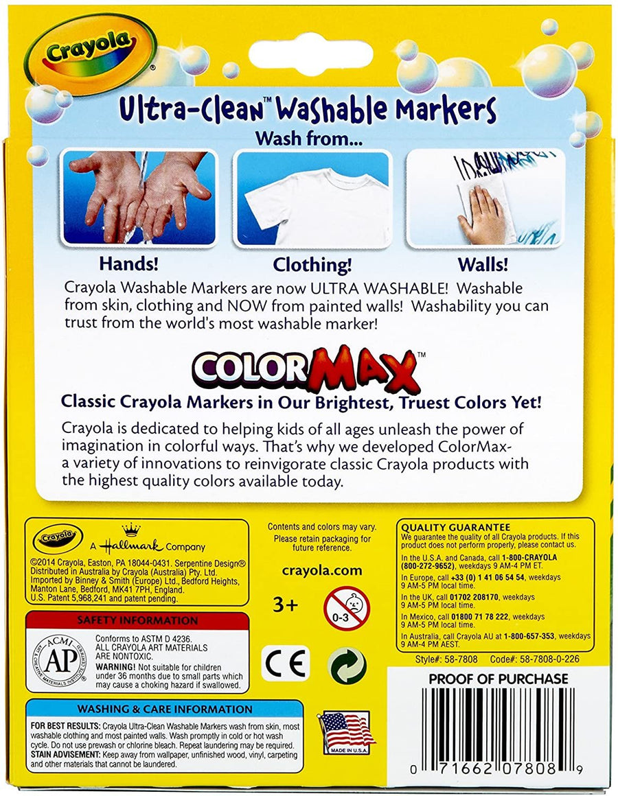 Crayola 8 Ct Broad Line Washable Markers