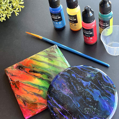 PIXISS Round Ceramic Coasters with Cork Backing - 50