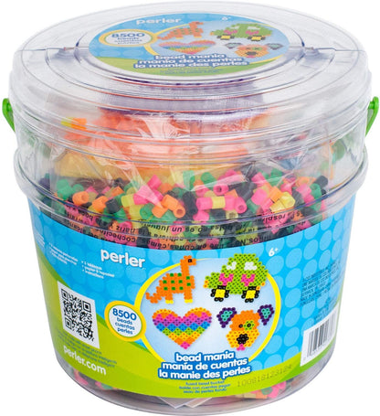 Perler Fuse Activity Bucket for Arts and Crafts, 8500 Beads, One Size, Multicolor