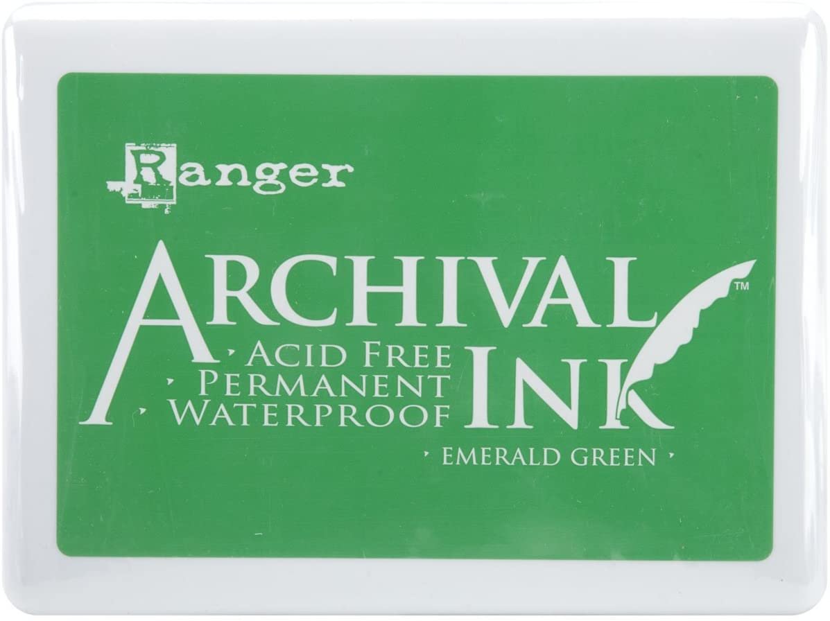Ranger 489033 Archival Ink Jumbo Ink Pad #3, Emerald Green